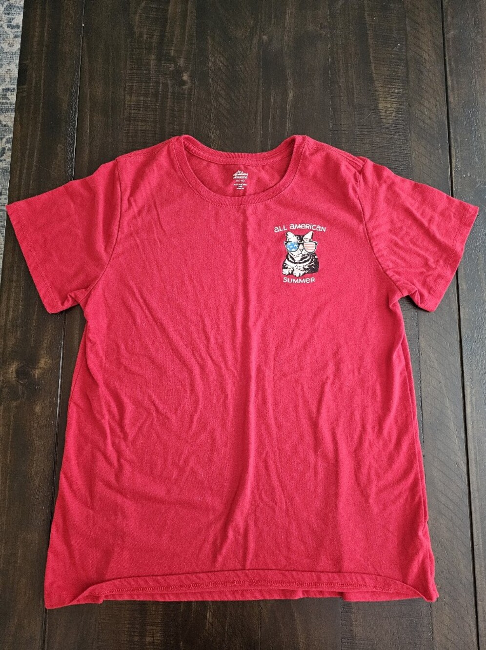 All American Summer Kids' Bright Red Graphic Short Sleeve Tee